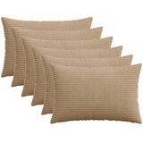  Presvlaka za jastuk 6 pcs HEERLEN Smeđa 40 x 60 cm Kord Slike
