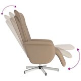  Naslonjač od umjetne kože s osloncem za noge boja cappuccina | shoptok.hr