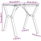  Noge za blagovaonski stol Y-oblika 70x70x73 cm čelik | shoptok.hr