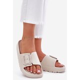 EVENTO Women's Foam Platform Sandals With Buckle Beige Viasara | Shoptok.si