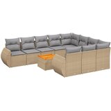  11-dijelni set vrtnih sofa od poliratana s jastucima bež | shoptok.hr
