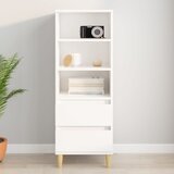  Visoka komoda bijela 40 x 36 x 110 cm od konstruiranog drva | Eponuda.com