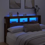 vidaXL LED posteljno vzglavje starinski les 180x18,5x103,5 cm inž. les Cene