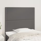 vidaXL Posteljno vzglavje 2 kosa siv 100x5x78/88 cm umetno usnje Cene