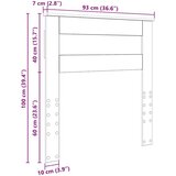 Uzglavlje s uzglavljem Siva Sonoma 90 cm Konstruirano drvo | shoptok.hr