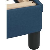  Postelja z vzmetnico modra 140x200 cm blago | Shoptok.si