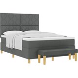  Krevet s opruga kutije Tamno siva 200 x 160 cm tkanina | shoptok.hr