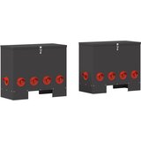  Hranilica za piliće 2 pcs Crna 60,5 x 29 x 51 cm | shoptok.hr