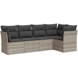 Maison Chic Seti vrtnega pohištva - Vrtna garnitura - Vrtni pohištvo set 5-delna z blazinami siv poli ratan, (21816215) | Shoptok.si