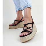 Gemre Black wedge sandals Mara | Shoptok.si