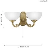 Eglo Savoy zidna lampa/2 brunirana | shoptok.hr
