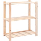  Stalak za pohranu s 3 razine 80x38x90 cm od borovine 150 kg | shoptok.hr