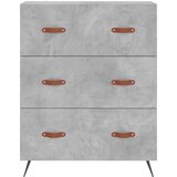  Komoda siva boja betona 69,5 x 34 x 90 cm od konstruiranog drva Slike