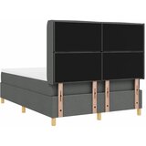 Krevet s opruga kutije s LED trakama Siva 140 x 200 cm tkanina | shoptok.hr