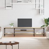 vidaXL TV omarica sonoma hrast 201x35x45 cm inženirski les in železo Cene