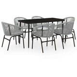  7-dijelni vrtni blagovaonski set sivi | shoptok.hr