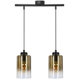 Candellux Lighting črna viseča svetilka s steklenim senčnikom ø 10 cm aspra | Shoptok.si