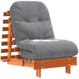  Futon na razvlačenje s madracem smeđi 60 x 206 x 11 cm borovina | Eponuda.com