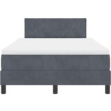 vidaXL Box Spring Bed z blazino Temno sivo 120x200 cm Žamet | Shoptok.si