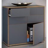 MID.YOU Komoda Salia B100, Antracit, Barva Hrasta | Shoptok.si