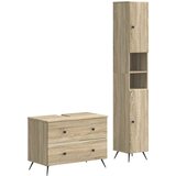  Set kupaonskih ormara od 2 dijela BREDA Hrast sonoma | shoptok.hr
