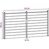PANEL ograde 2 pcs WPC i aluminij Crna | shoptok.hr