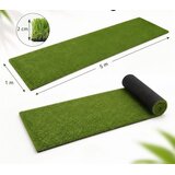 Vrt Umetna trava - 20mm, zunanja zelenica, z drenažnim sistemom, naravni videz, 100 x 500 cm | Shoptok.si