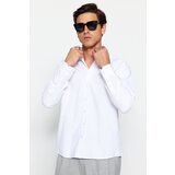 Trendyol White Men's Regular Fit Shirt with Embroidery Detail. | shoptok.hr