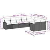 vidaXL 9-dijelni set vrtnih sofa s jastucima crni od poliratana | shoptok.hr