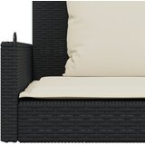  Klupa za ljuljanje s jastucima crna 119x56x48 cm poli ratan | Eponuda.com