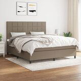 The Living Store Box spring postelja z vzmetnico taupe 160x200 cm blago - Box Spring Postelja, (21514470) | Shoptok.si