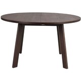 Rowico Tamno smeđi okrugao proširiv blagovaonski stol u dekoru hrasta ø 130 cm Glenside – | shoptok.hr