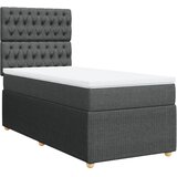 Maison Chic Box spring postelja - Vzmetna postelja z vzmetnico temno siva 90x190 cm blago SL10407, (21904227) | Shoptok.si
