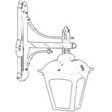 Opviq Vanjska zidna lampa BAP-68185-BSY-M2, 50 cm, IP65, E27, 40W, Crna | Eponuda.ba