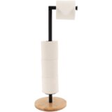 Tendance DRŽAČ TOALETNOG PAPIRA SAMOSTOJEĆI, METAL/BAMBUS, CRNI | shoptok.hr