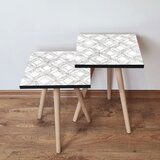 Hanah home 2Shp319 - White WhiteGrey Nesting Table (2 Pieces) | ePonuda.com
