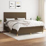  The Living Store Box spring postelja z vzmetnico temno rjava 180x200 cm blago - Box Spring Postelja, (21449841) | Shoptok.si