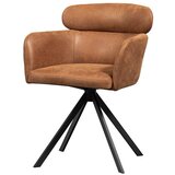 WOOOD Konjak smeđa podstavljena blagovaonska stolica s naslonima za ruke Fenne – | shoptok.hr