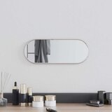 Zidno ogledalo srebrno 40 x 15 cm ovalno | Shoptok.si