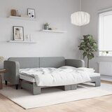 vidaXL Izvlečna dnevna postelja svetlo siva 80x200 cm blago | Shoptok.si