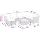 vidaXL 8-dijelni set vrtnih sofa od poliratana s jastucima bež | shoptok.hr