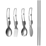 INF Zložljiv set jedilnega pribora 5 del Silver, (21278037) | Shoptok.si