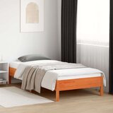 vidaXL Posteljni okvir voščeno rjav 90x200 cm trdna borovina | Shoptok.si
