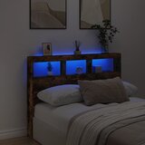 Ormarić za uzglavlje LED boja dimljenog hrasta 140x17x102 cm | Eponuda.ba