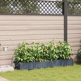 vidaXL Vrtna sadilica Svjetlosiva Plastika 160 x 40 x 22 cm Sadilice Cijene