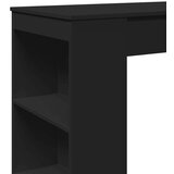 vidaXL Barska miza s policami črna 95x47x103,5 cm inženirski les | Shoptok.si
