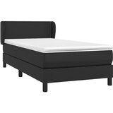  s oprugama i madracem crni 80 x 200 cm od umjetne kože | shoptok.hr