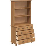 vidaXL Hutch 'ASKIM'u boji meda 91x40x183 cm od čvrstog borovog drveta | shoptok.hr