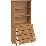 vidaXL hutra 'ASKIM'medena rjava 91x40x183 cm Trden bor les | Shoptok.si