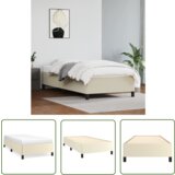 The Living Store Posteljni okvir krem 90x200 cm umetno usnje - Posteljni Okvir, (21737221) | Shoptok.si